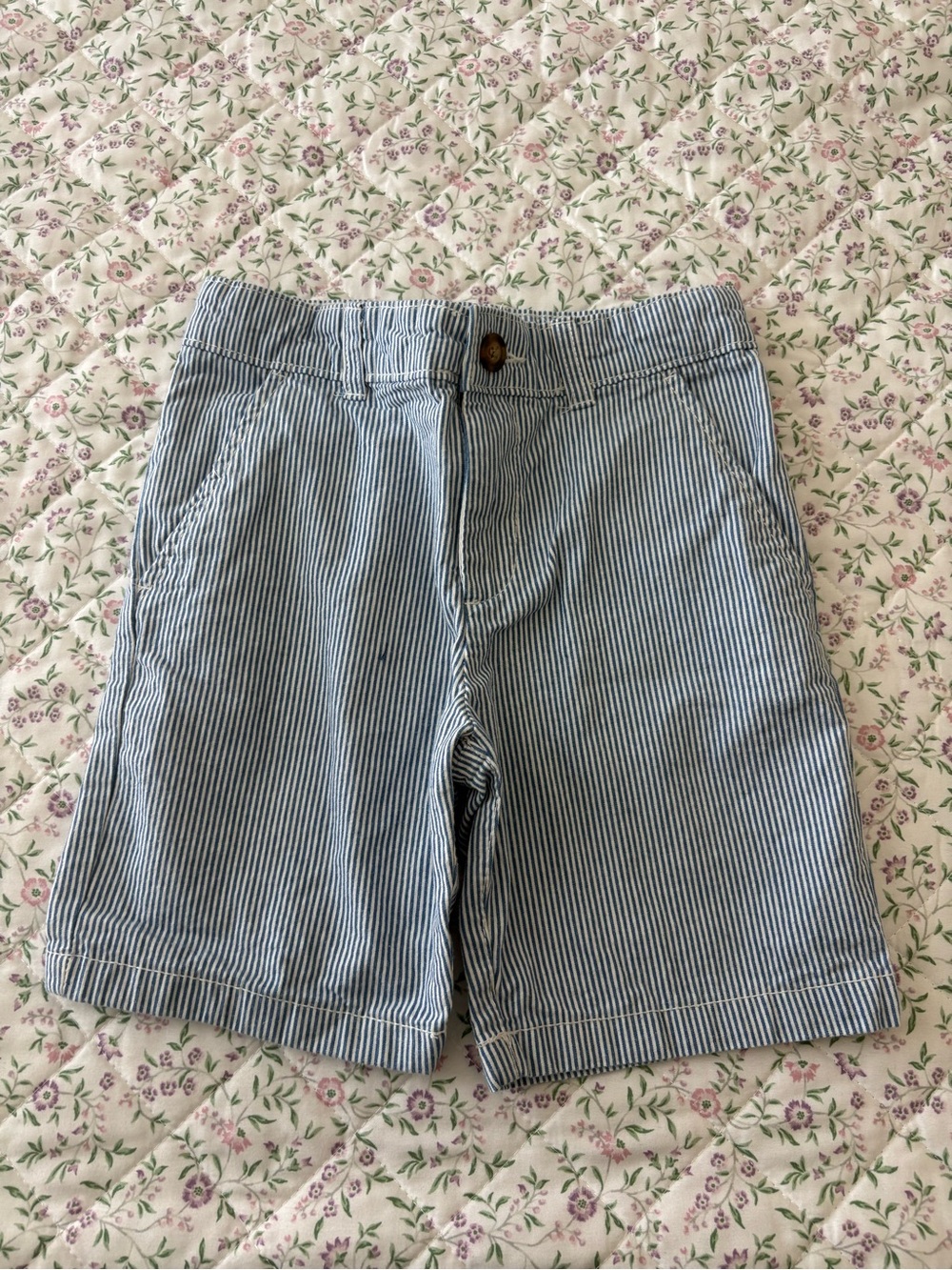 Carter's Blue and White Pinstripe Shorts